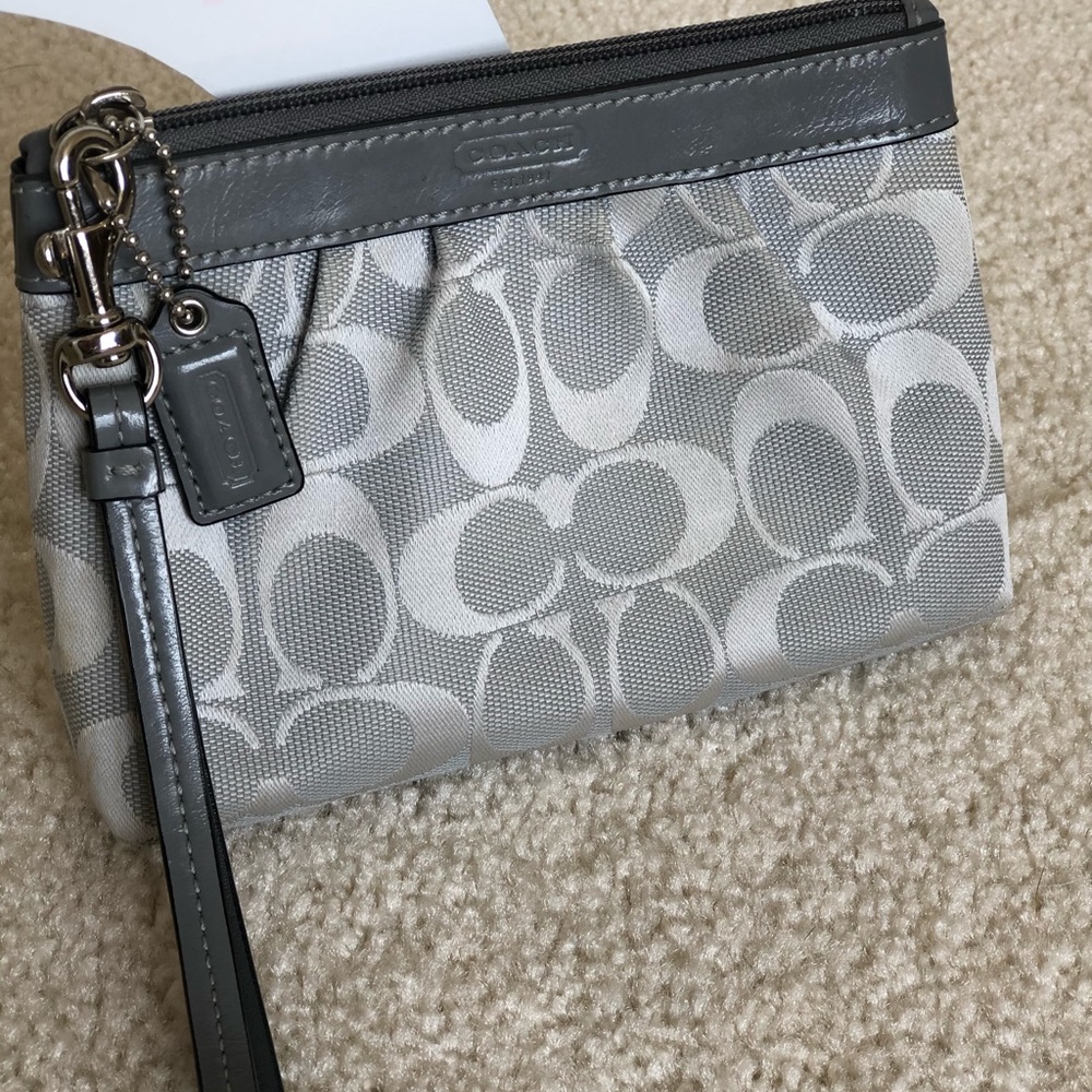 Coach Grey Wristlet
